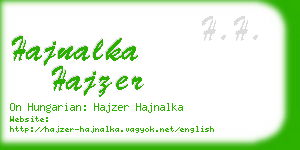 hajnalka hajzer business card